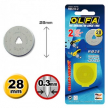 OLFA 28mm Rotary Blade (2 Pack), RB28-2